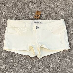 Hollister Women's Low Rise White Jean Shorts